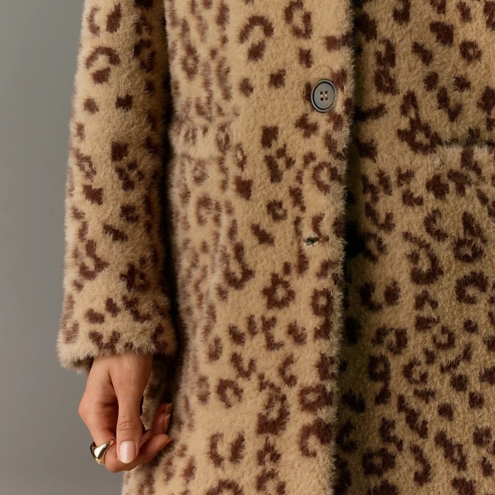 Anthropologie Sanctuary Hometown Leopard Knit Coat - Picture 5 of 11